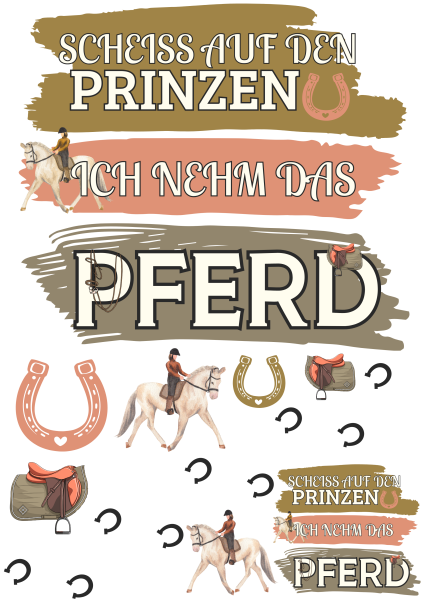 Bügelbild Scheiß auf den Prinzen